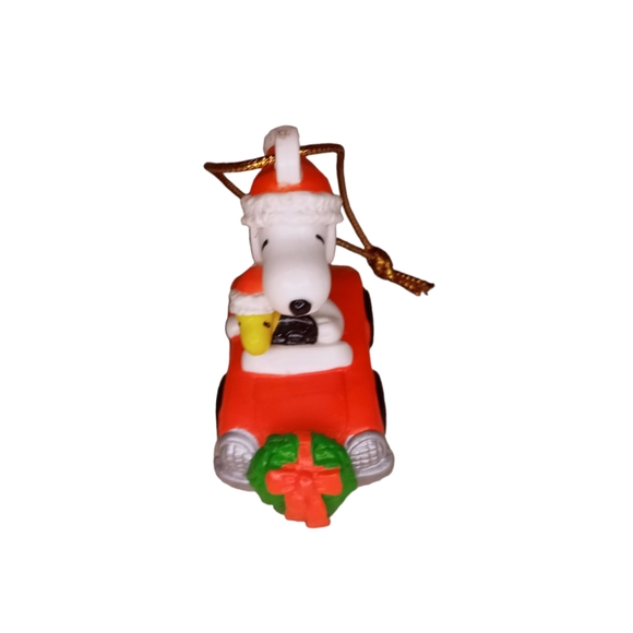 (2) Hallmark Peanuts Snoopy & Woodstock Holiday Christmas Tree Ornaments - Picture 7 of 9